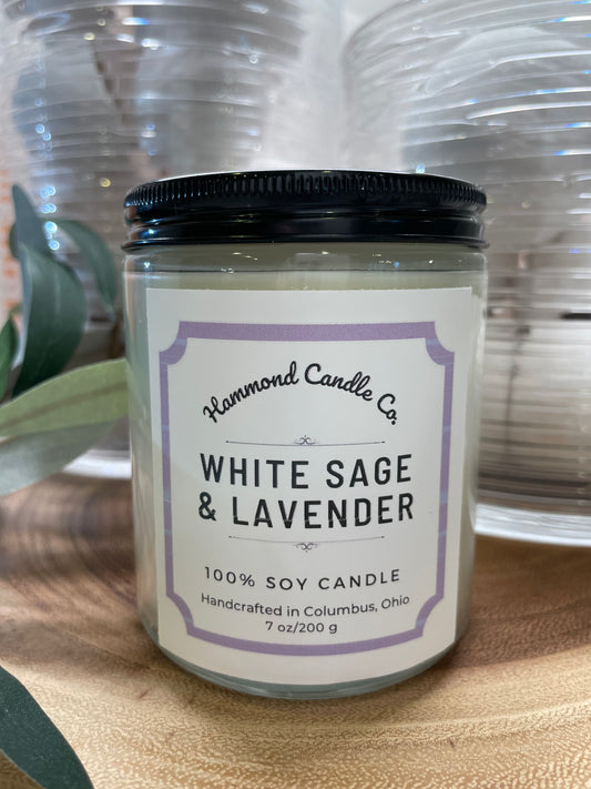 White Sage and Lavender 8 oz Soy Candle